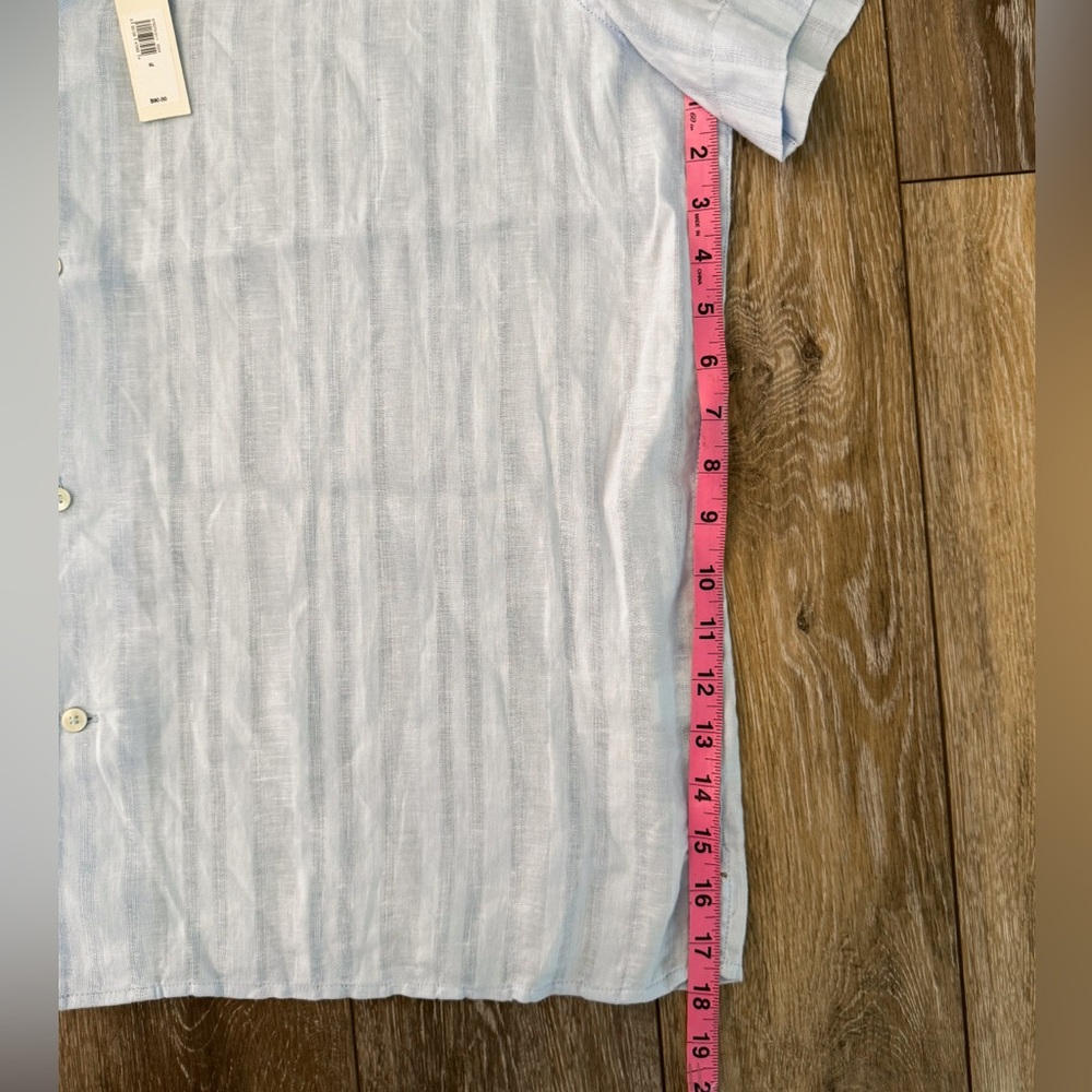 NWT Banana Republic Men's Linen/Cotton Light Blue Resort Wear Shirt Size XL - Picture 12 of 14